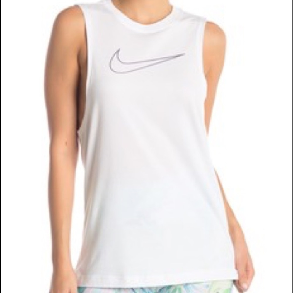 Nike white workout top